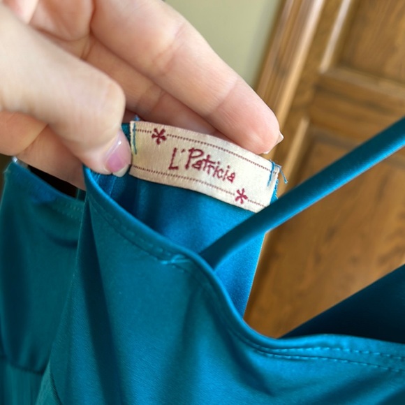 Teal Blue Pleated Dress - Picture 6 of 6